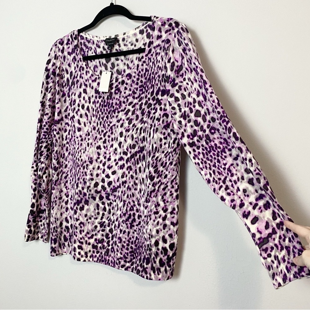 Purple Leopard Print Women's Top